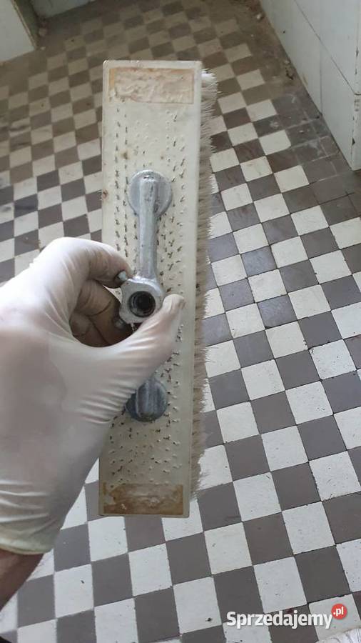 Szczotka vintage ryżowa szrober twarda metalowe