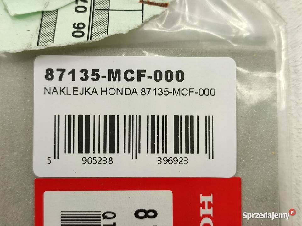 NAKLEJKA OSTRZEŻENIE NA BAK HONDA CBR1000RR