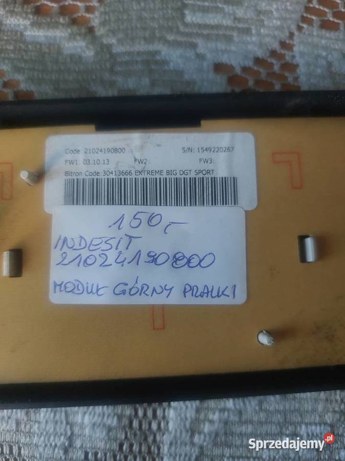INDESIT 21024190800 MODUŁ GÓRNY PRALKI wolnostojące