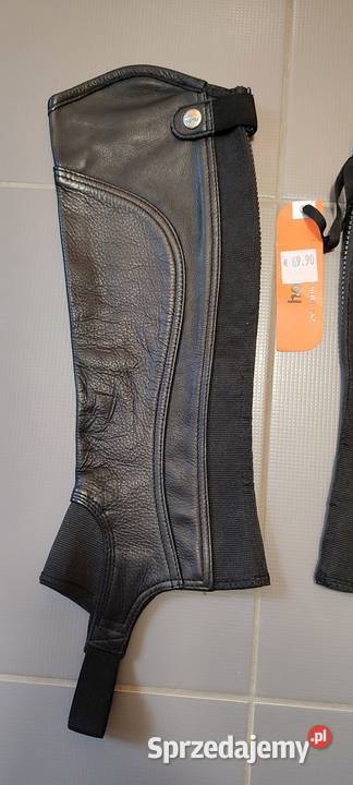 NOWE czapsy skórzane HORZE model Quinton czarne Jasień