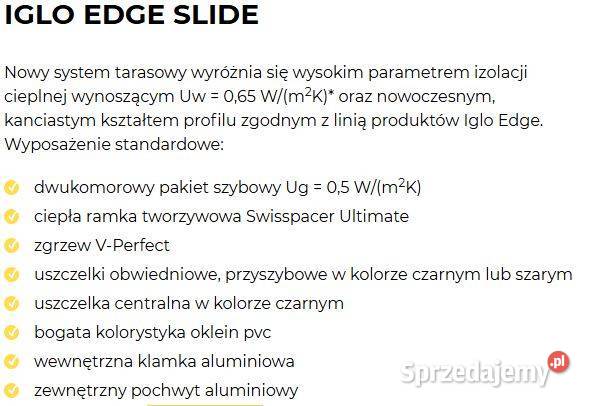 drzwi tarasowe DRUTEX Iglo Edge Slide przesuwne Nowy Sącz