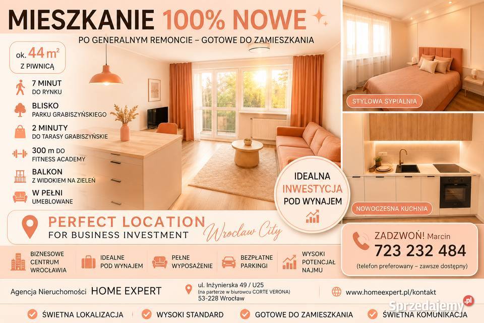 2pok 44met Księgowej REMONCIE BALKON PIWNICA Rok budowy 2026 Wrocław