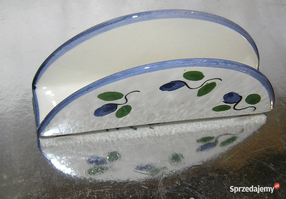 serwetnik ceramiczny ręcznie malowanyMD Pozostałe Bartków sprzedam