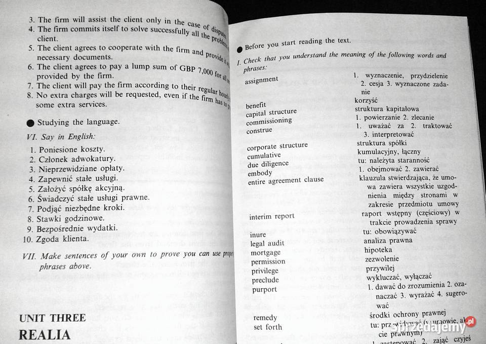 Legal Business English Monika Neymann Tom Ruhan Rok wydania 1993 Pozostałe Chełm