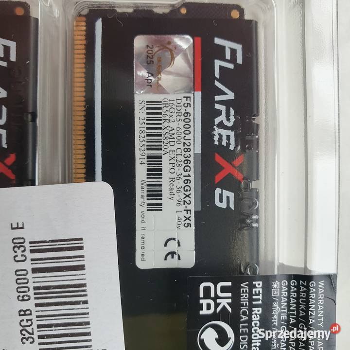 DDR 5 Kingston Fury 32 GB AMD EXPO Intel XMP 30 Klaudyn sprzedam