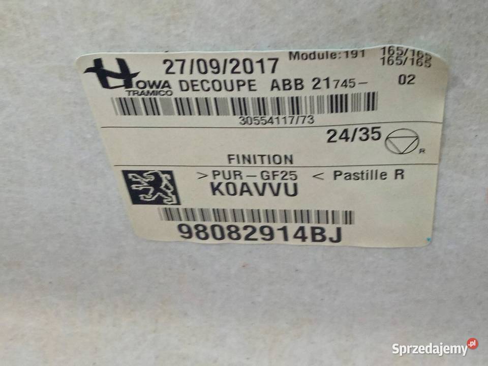 PODSUFITKA PODBITKA SUFIT SCUDO JUMPY PROACE osobowe