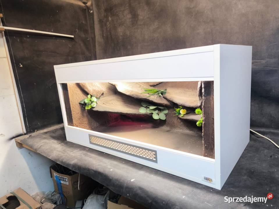 Terrarium meblowe białe pustynne stepowe wąż Dobrzejewice