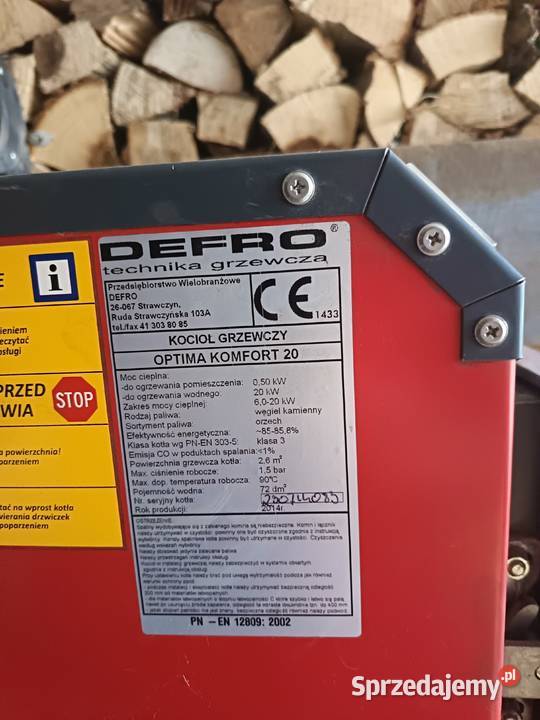 Sprzedam kocioł piec Defro Optima Komfort 20kw opolskie Nysa