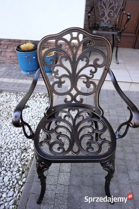 Meble aluminiowe komplet rustykalny 4 osobowy Warszawa sprzedam