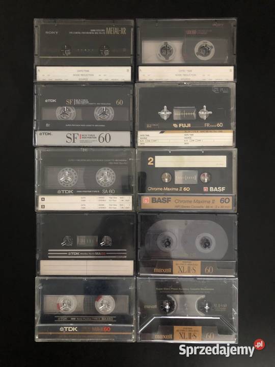 kasety magnetofonowe metalowe chromy Maxell Basf Kraków sprzedam
