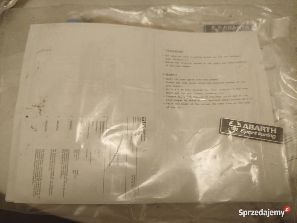Fiat uno mk1 zestaw nakładek abarth zderzaków Ryn