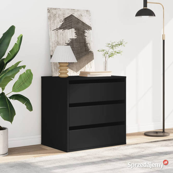 Komoda czarna 60x41x58 materiał drewnopochodny mazowieckie Warszawa