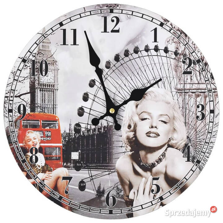 Zegar ścienny w stylu vintage Marilyn Monroe 30 mazowieckie