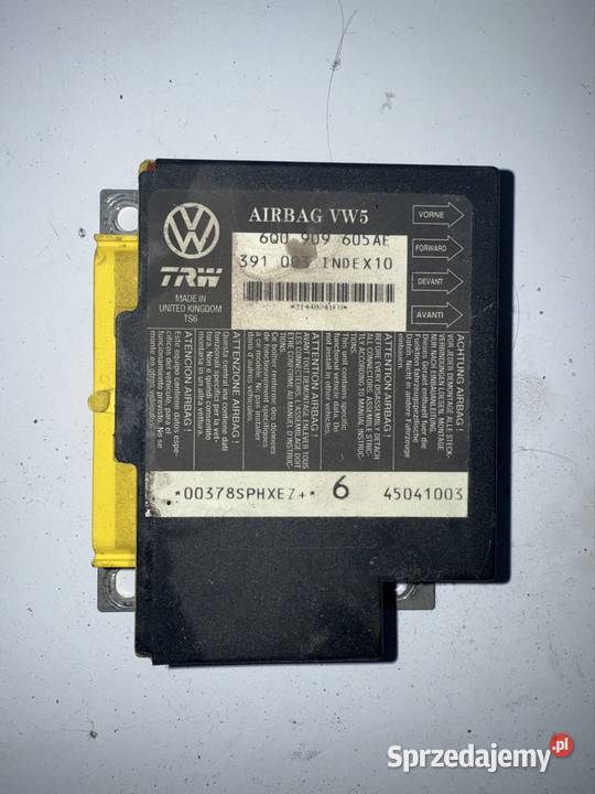 SENSOR MODUŁ AIRBAG SEAT IBIZA III 3 600909605S wielkopolskie Ostrów Wielkopolski sprzedam