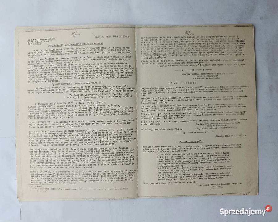 Biuletyn Informacyjny KZ NSZZ Solidarność pomorskie Gdynia sprzedam