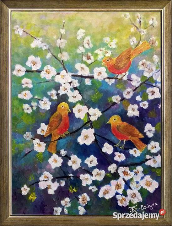 Obraz olejny Ptaszki Lublin