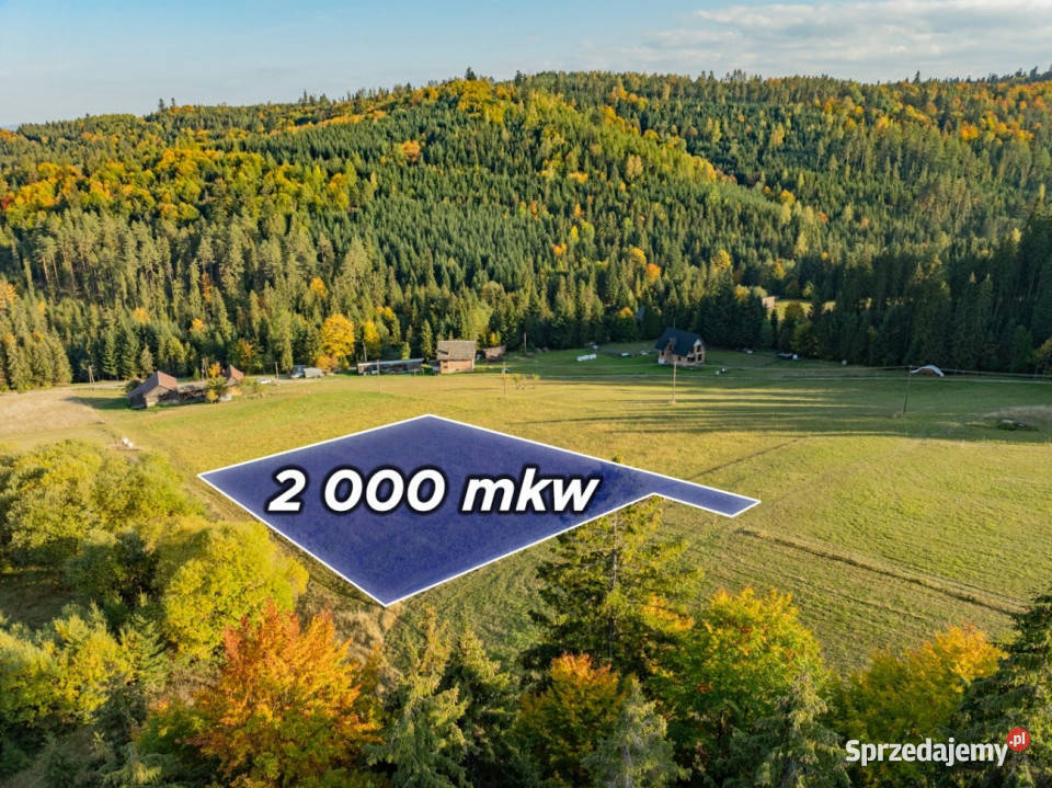 Działka budowlana Łapsze Niżne 2000m2 budowlana