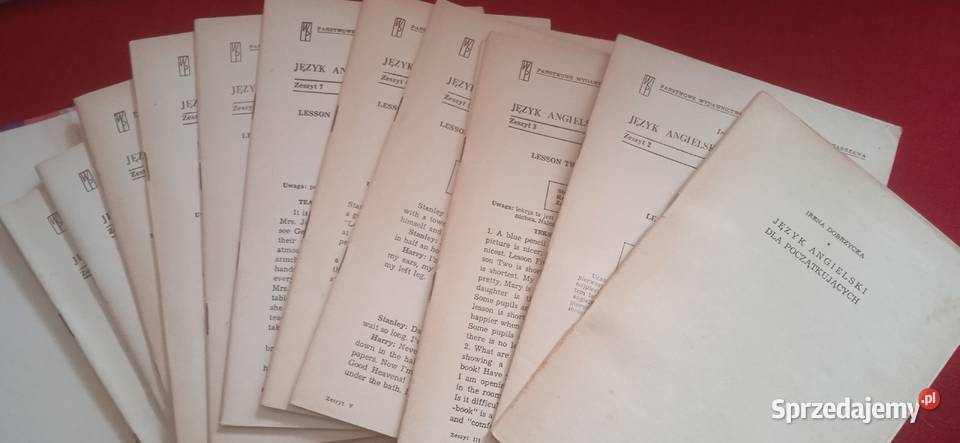 Książka JAngielski początkujących z 1968 r