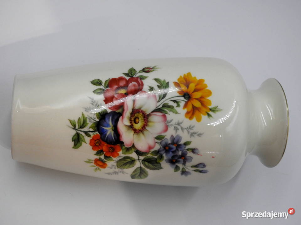 Piękny porcelanowy wazon sygnowany niemiecki Inowrocław