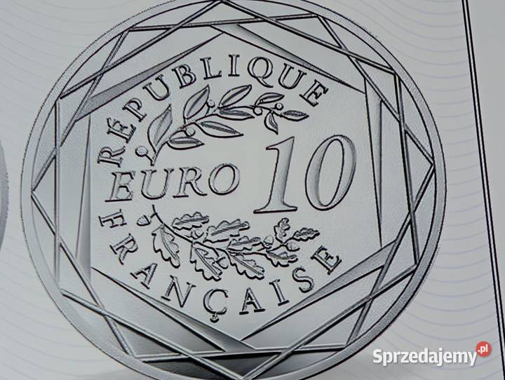 Srebrna Moneta 10 Euro EURO 2016 Francja wielkopolskie Piła