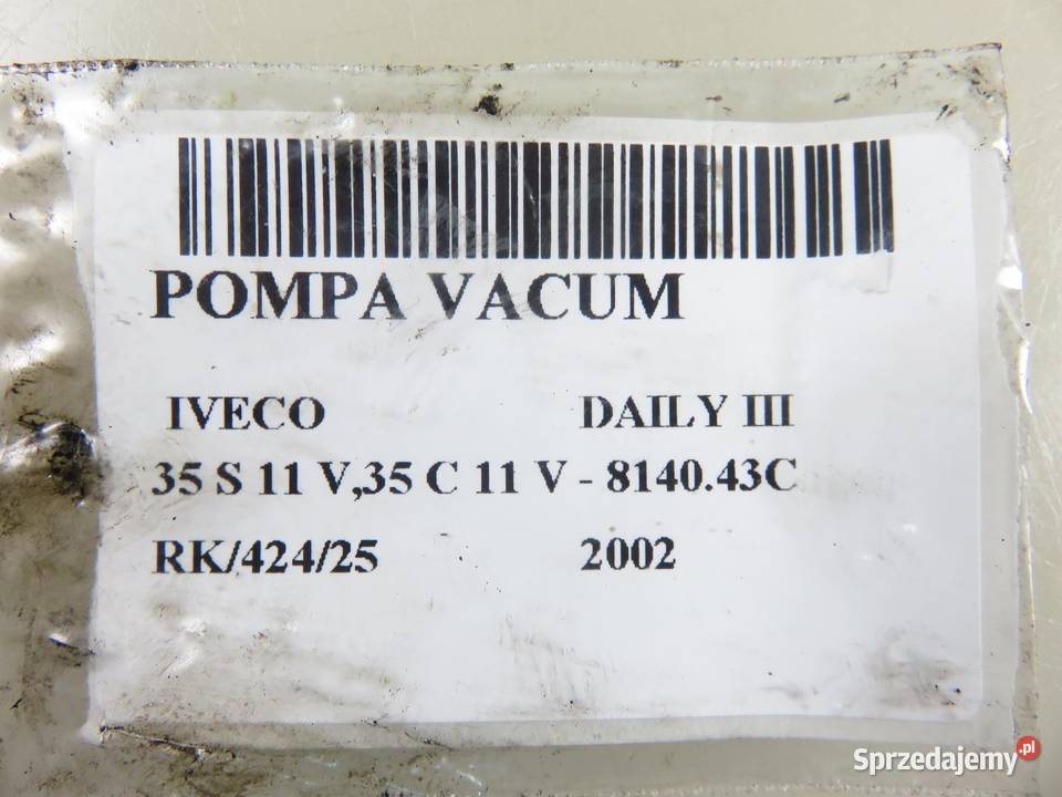 POMPA VACUM IVECO DAILY III D151B140901 małopolskie