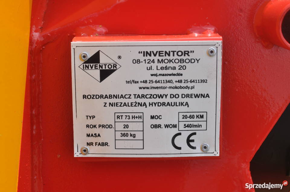 Rębak tarczowy do gałęzi RT73 HH Mokobody