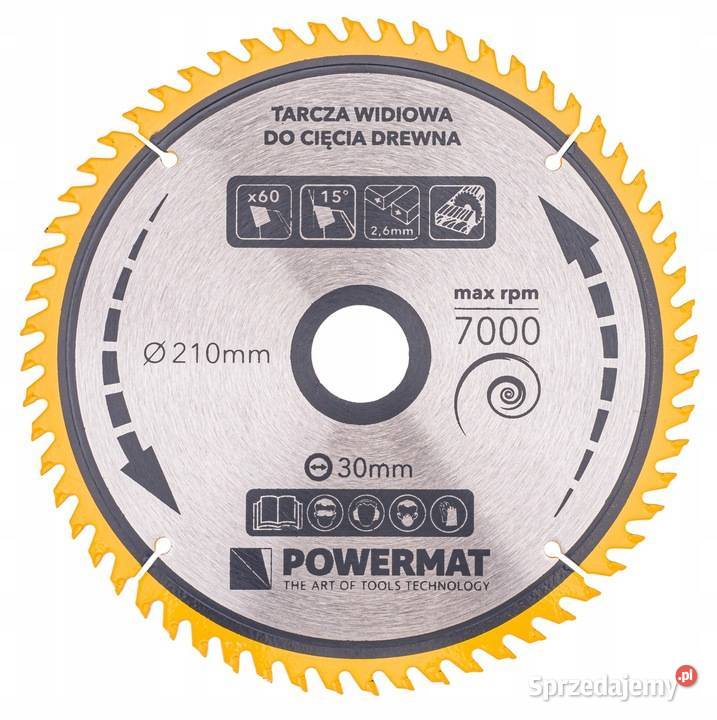 Tarcza WIDIOWA Do Drewna Piły Piła 210 x 30 mm 60Z