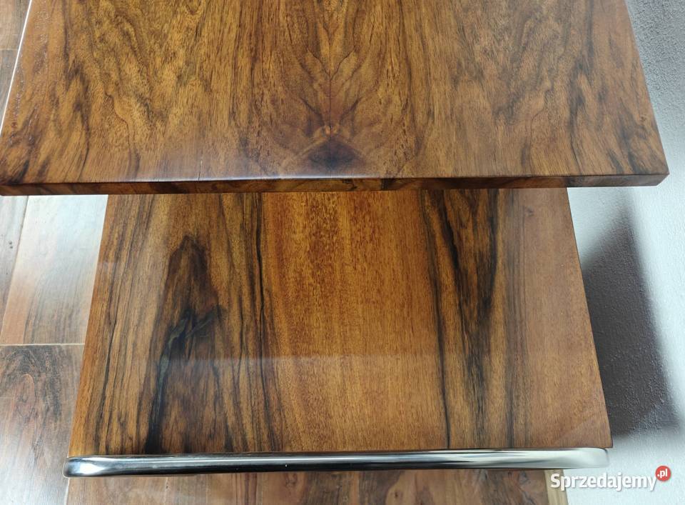 Biurko Chrom Orzech Modernizm Vintage Bauhaus Antyki, Sztuka, Kolekcje Kraków sprzedam