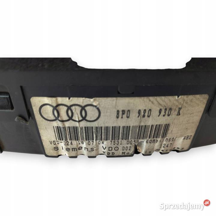 LICZNIK ZEGARY 8P0920930K Audi A3 8P 16 19 20 lubelskie
