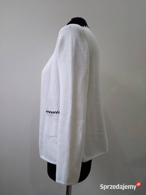 Sweterek bolerko damskie białyczarny rozmiar Ms czarny Kielce