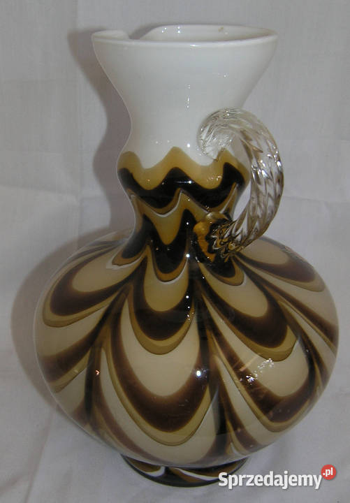 wazon vintage szkło opalinoweD40 Bartków