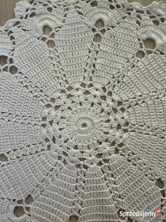 Serweta serwetka szydełko okrągłe cacko 30 Łódź