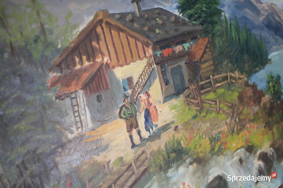 Obraz artystyczny na płótnie rzeką Góra