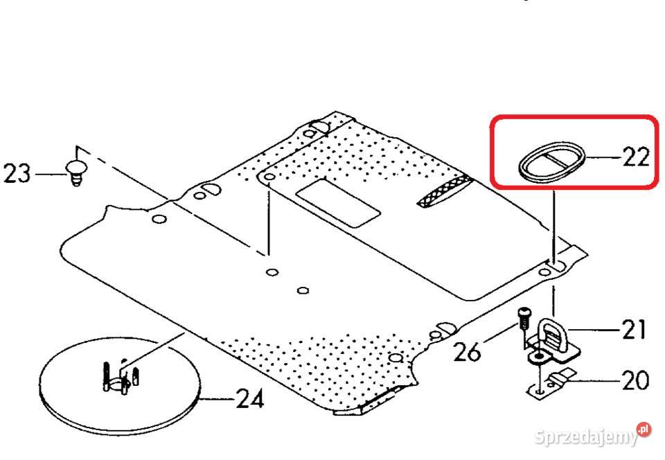 Audi A2 Rozeta Kapsel Dekielek Osłona bagażnika Dębica