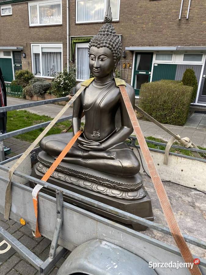 Ogromny 180 Budda z czystego brązu 140 brąz odcienie szarości Bystrzyca Kłodzka sprzedam