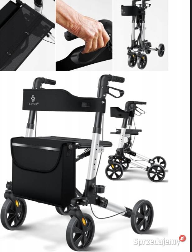 Wózek seniora krzesełko i torba Konstantynów Łódzki