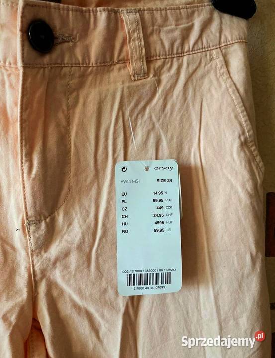 ORSAY spodnie materiałowe Bawełna wygodne NOWA różowy Leszno