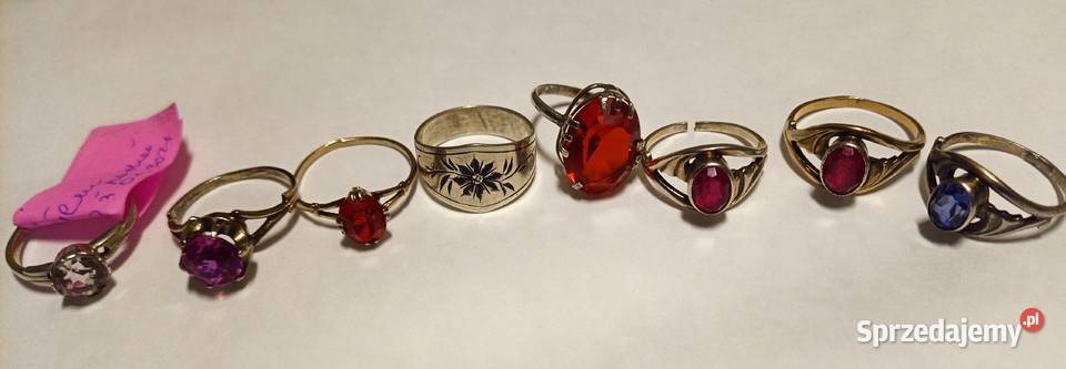 Niezapominajki z turkusem srebrny pierscionek małopolskie