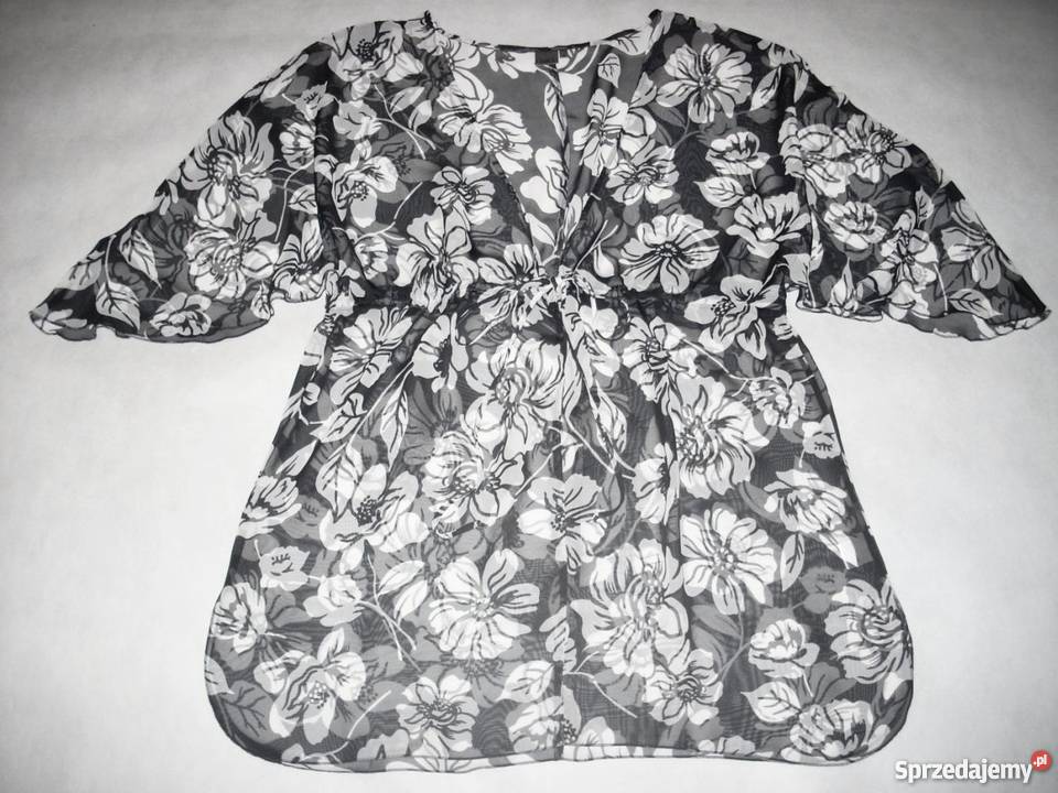 ZWIEWNA luźna tunika czarno biała NOWA 48 50 Nowy Sącz