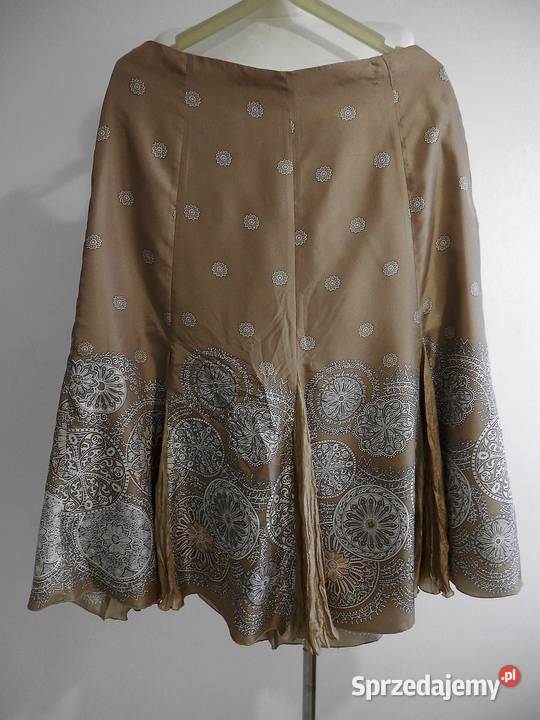 Spódnica Jedwabna 100 Naturalny Jedwab Beżowa Spódnice i sukienki Łomża