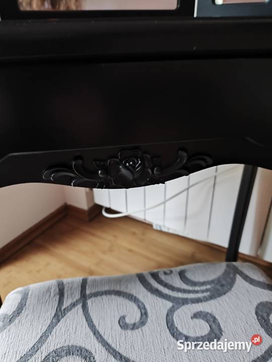 Toaletka trzy lustra drewno czarna róża wzór z mazowieckie Żyrardów