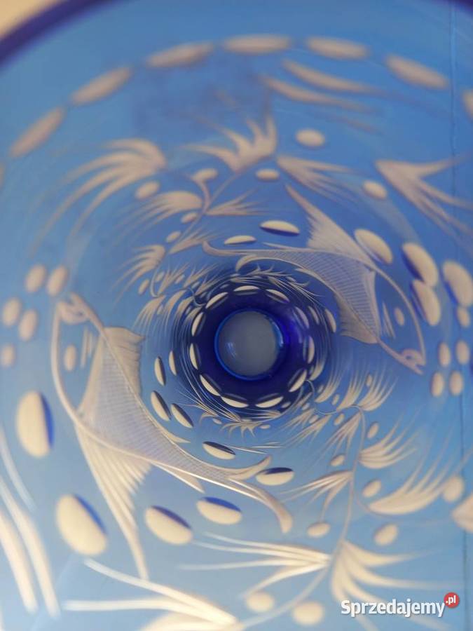 Wazon kryształowy Ryba szkło kobaltowe Toruń sprzedam