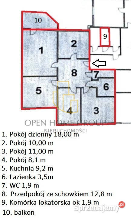 Centrum 4 pok osobna kuchnia duży balkon plomba dolnośląskie Wrocław
