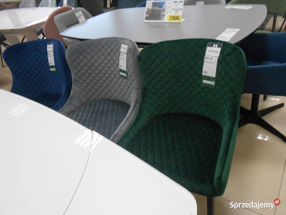 krzesła krzesło welur CZARNE NOWE 45cm Stoły, krzesła, biurka świętokrzyskie Ostrowiec Świętokrzyski
