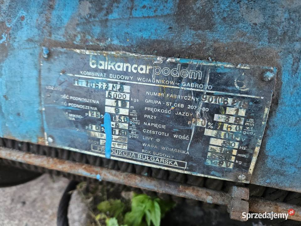 Wciągarka liniowa 5 ton małopolskie Olkusz sprzedam