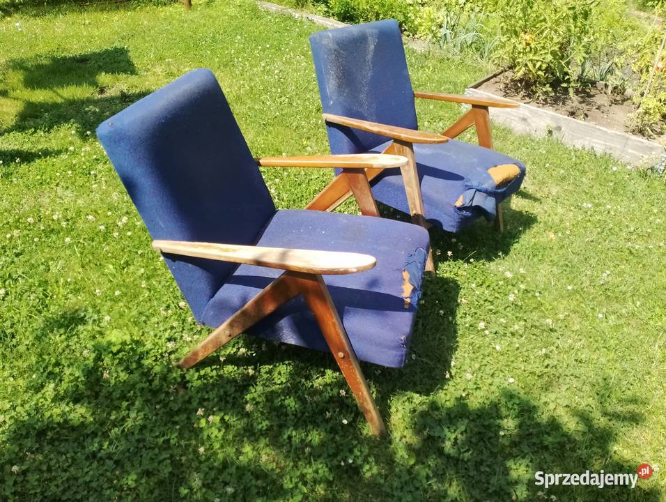 Fotele PRL Var B 310 Chierowski Lisek Homa do Pabianice sprzedam