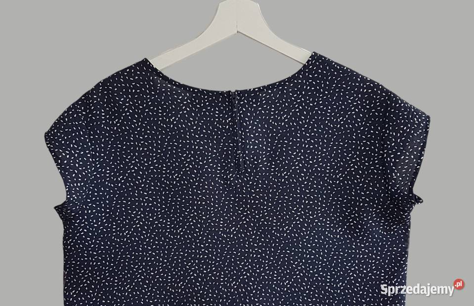Damska elegancka bluzka granatowa wiskoza z Chrzanów