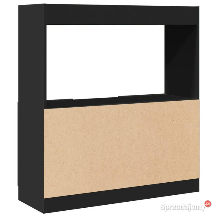 Wysoka szafka czarna 92x33x100 materiał mazowieckie