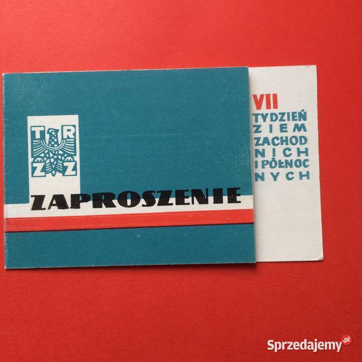 1927 Zaproszenie TRZZ zachodniopomorskie Szczecin