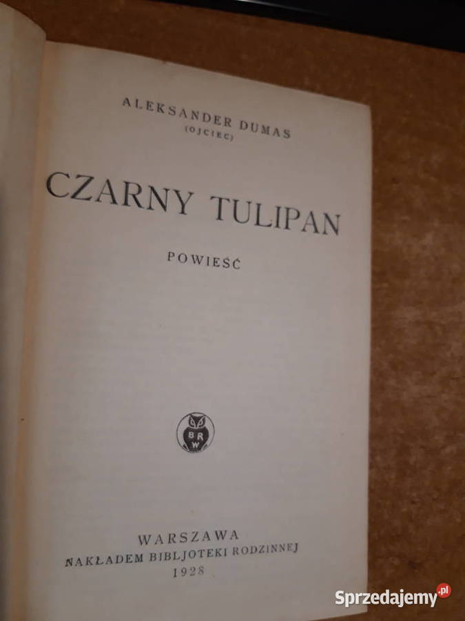 CZRNY TULIPAN DUMAS BIBLRODZINNA19928 OPR ilustr Iwno